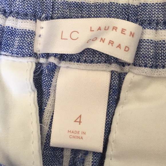 Lauren Conrad Cotton Linen Striped Pants - Picture 4 of 7